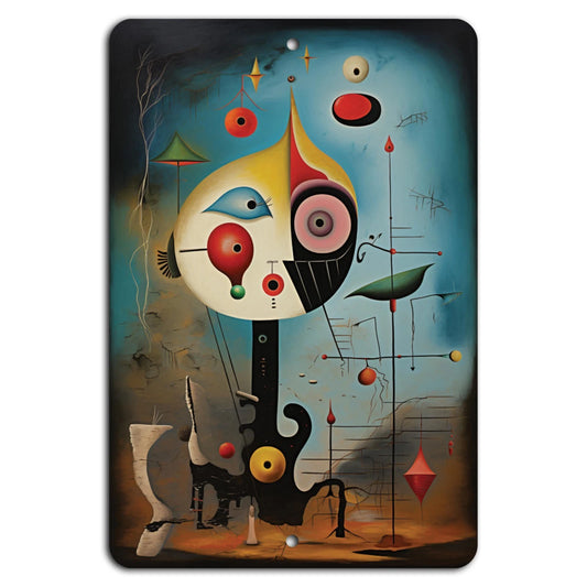 Abstract Art Vertical Surrealist Aluminum Sign — product artwork