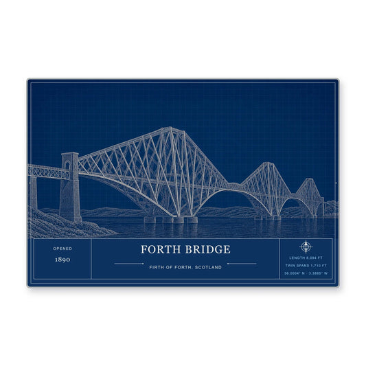 Forth Bridge Architectural Wall Art Aluminum Sign — product artwork