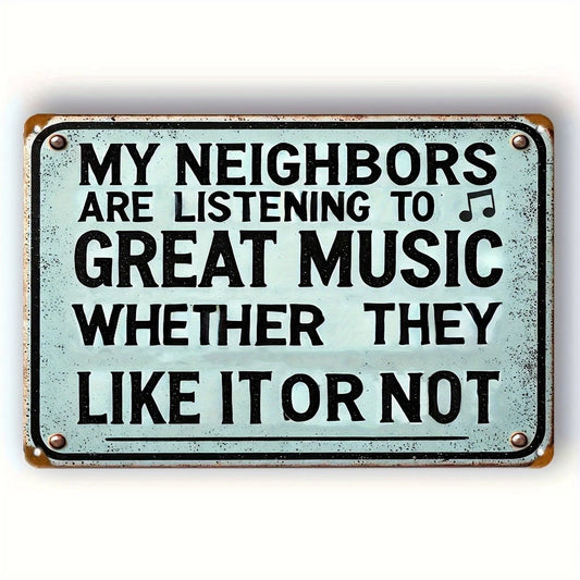 Music Vintage Funny Quote Wall Art Aluminum Sign — product artwork