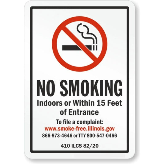 Illinois Spa Rules Aluminum Sign — product artwork