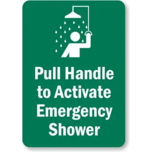 Emergency Shower Aluminum Sign — product artwork