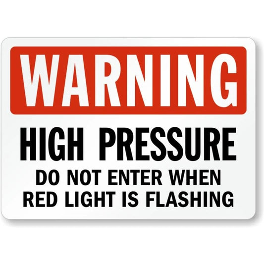 High Pressure Dont Enter Aluminum Sign — product artwork