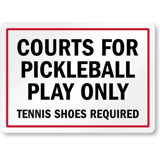 Courts for Pickleball Play Only Aluminum Sign — product artwork