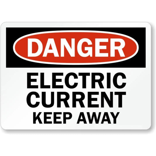 Electric Danger Safety Warning Aluminum Sign — product artwork