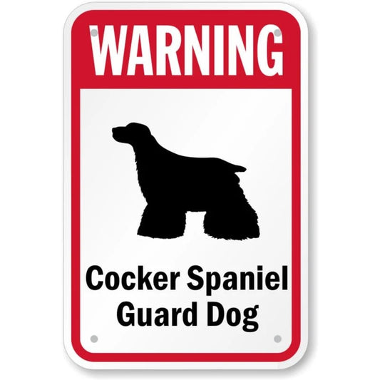 Cocker Spaniel Dog Garden Aluminum Sign — product artwork