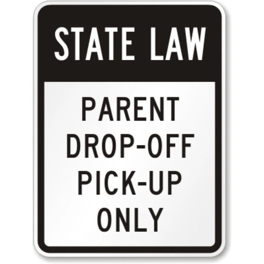 School Pick Up Aluminum Sign — product artwork