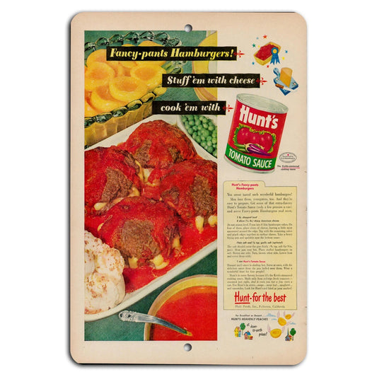 Retro Hamburger Vintage Kitchen Aluminum Sign — product artwork
