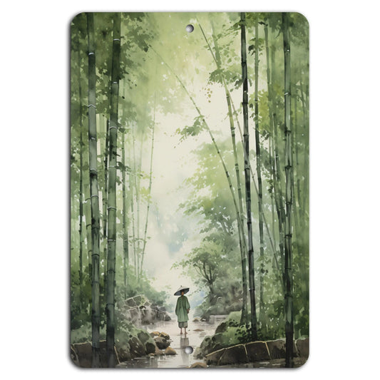 Decorative Bamboo Serenity Vertical Aluminum Sign — product artwork