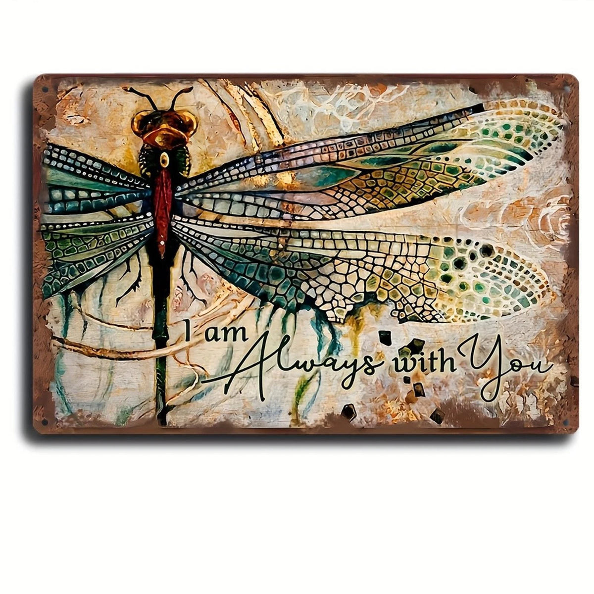 Dragonfly Vintage Handmade Funny Aluminum Sign — product artwork