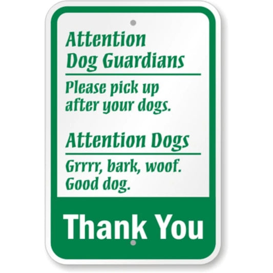 Please Pick Up Aluminum Sign — product artwork