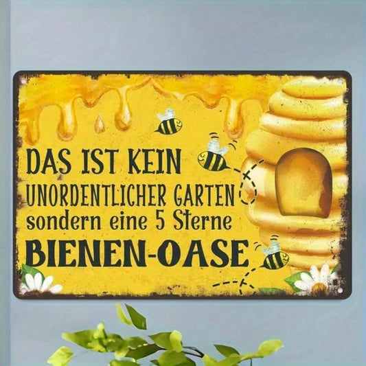 Das Ist Kein Unordentlicher Garten 5 Sterne Bienen-oase Funny Aluminum Sign — product artwork