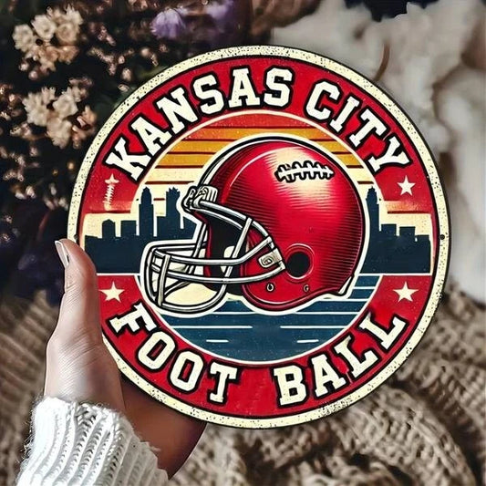 Kansas City Chiefs Funny Round Aluminum Sign — product artwork