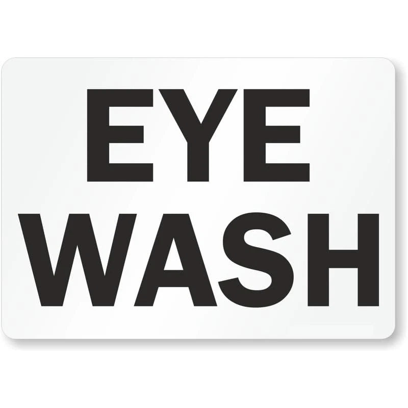 Eye Wash Aluminum Sign — product artwork