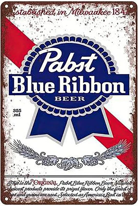 Pabst Blue Ribbon Milwaukee 1844 Aluminum Sign — product artwork