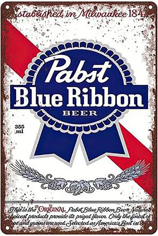 Pabst Blue Ribbon Milwaukee 1844 Aluminum Sign — product artwork