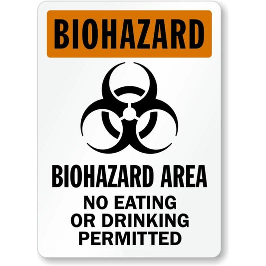 No Eating Drinking Permitted Aluminum Sign — product artwork