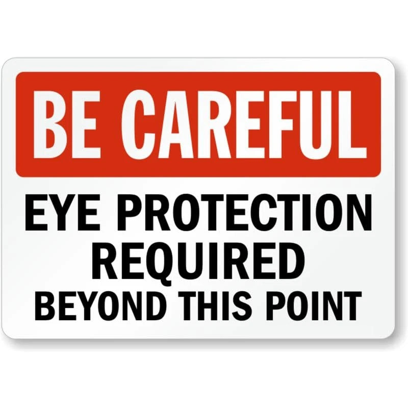 Eye Protection Required Aluminum Sign — product artwork