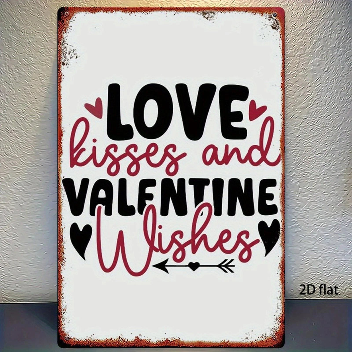 Valentine Funny Retro Love Aluminum Sign — product artwork