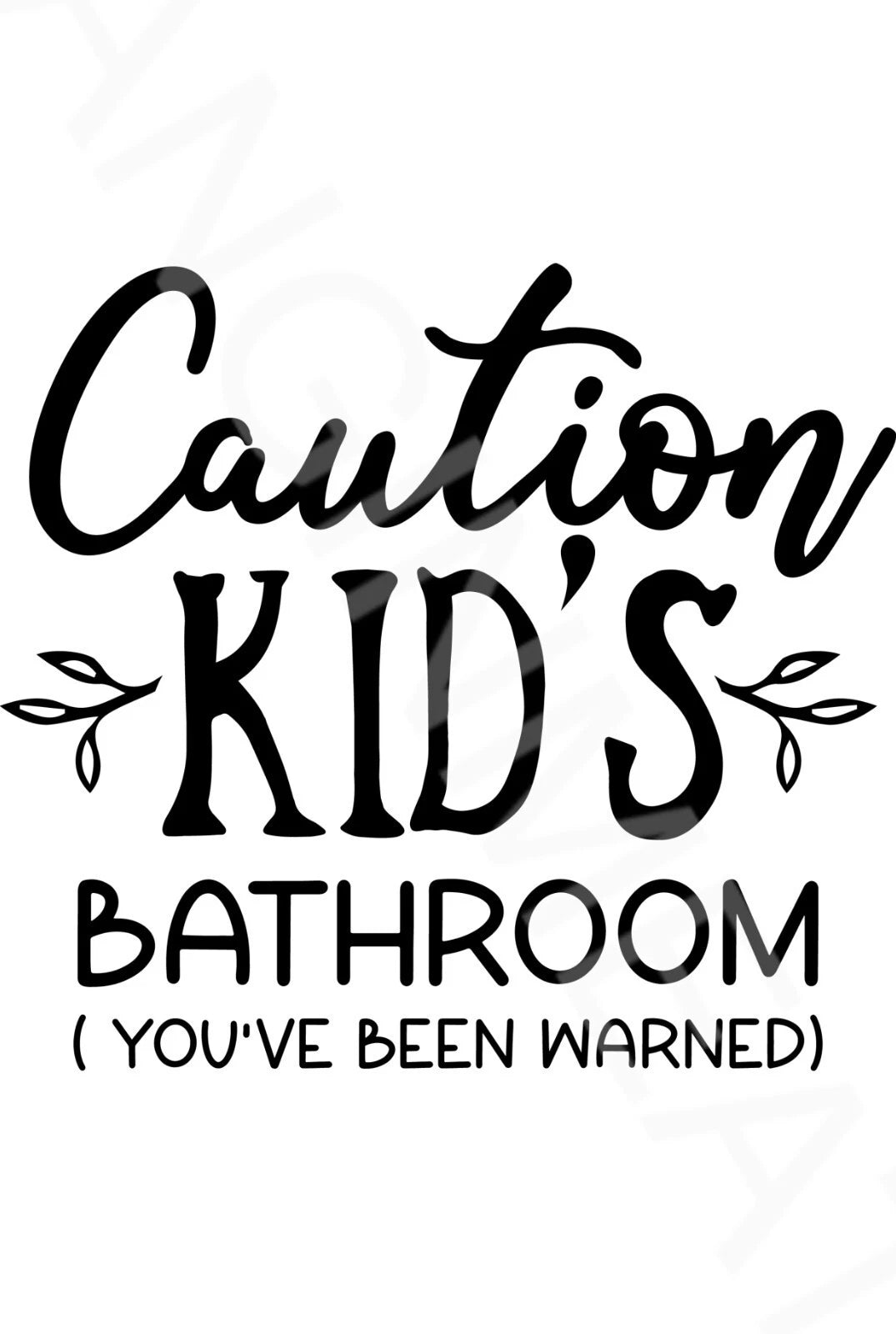 Kids Bathroom Funny Caution USA Aluminum Sign — product artwork