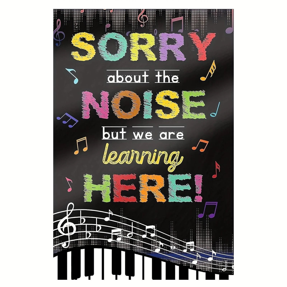 Music Sorry About the Noise Funny Aluminum Sign — product artwork
