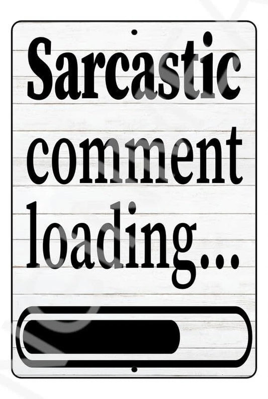 Funny Sarcastic Comment Aluminum Sign — product artwork