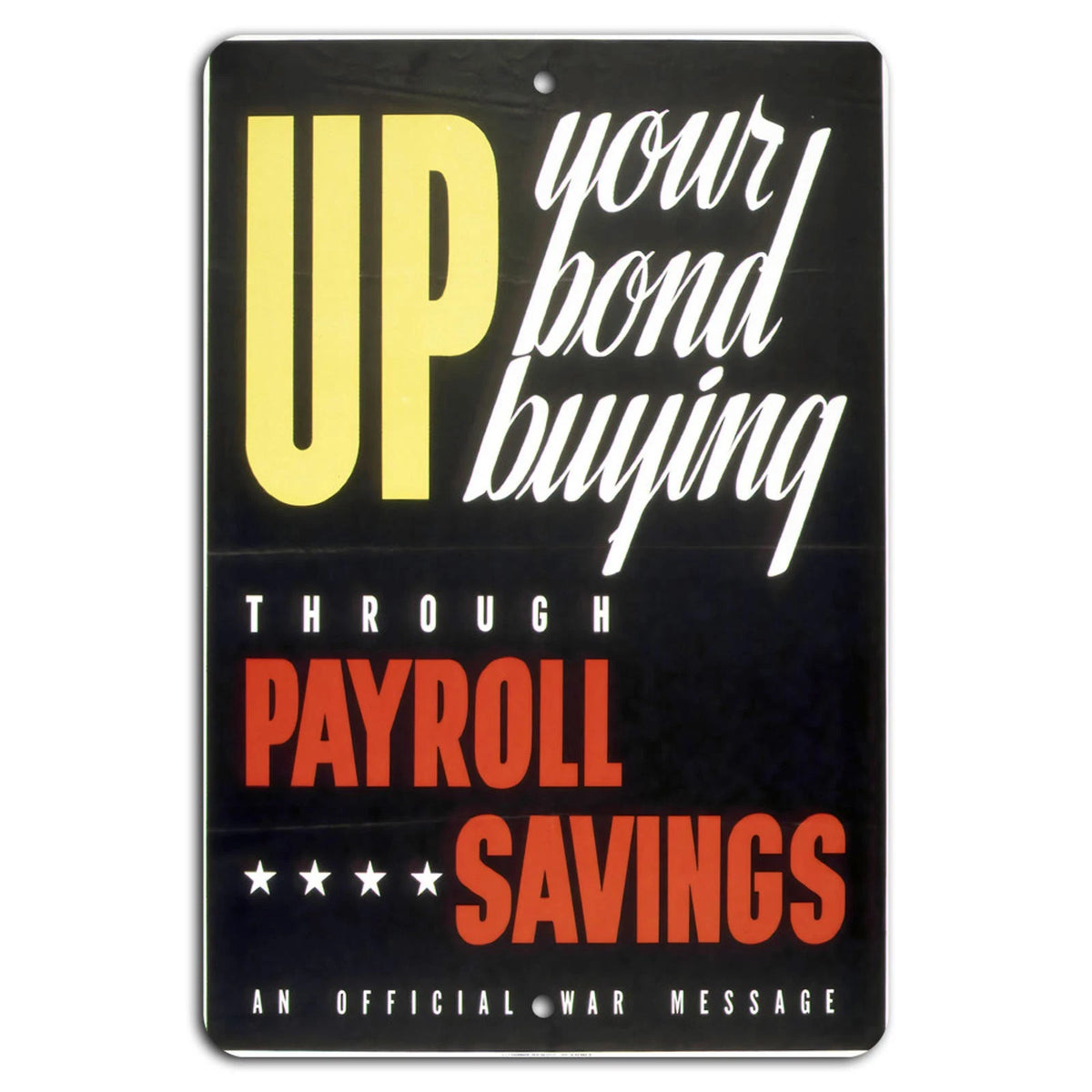 Payroll Savings Vintage Financial Aluminum Sign — product artwork