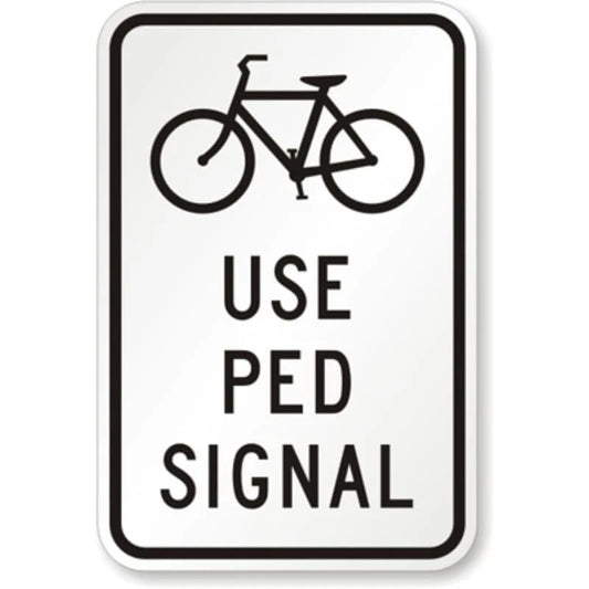 Bicycle Trail Campground Park Aluminum Sign — product artwork