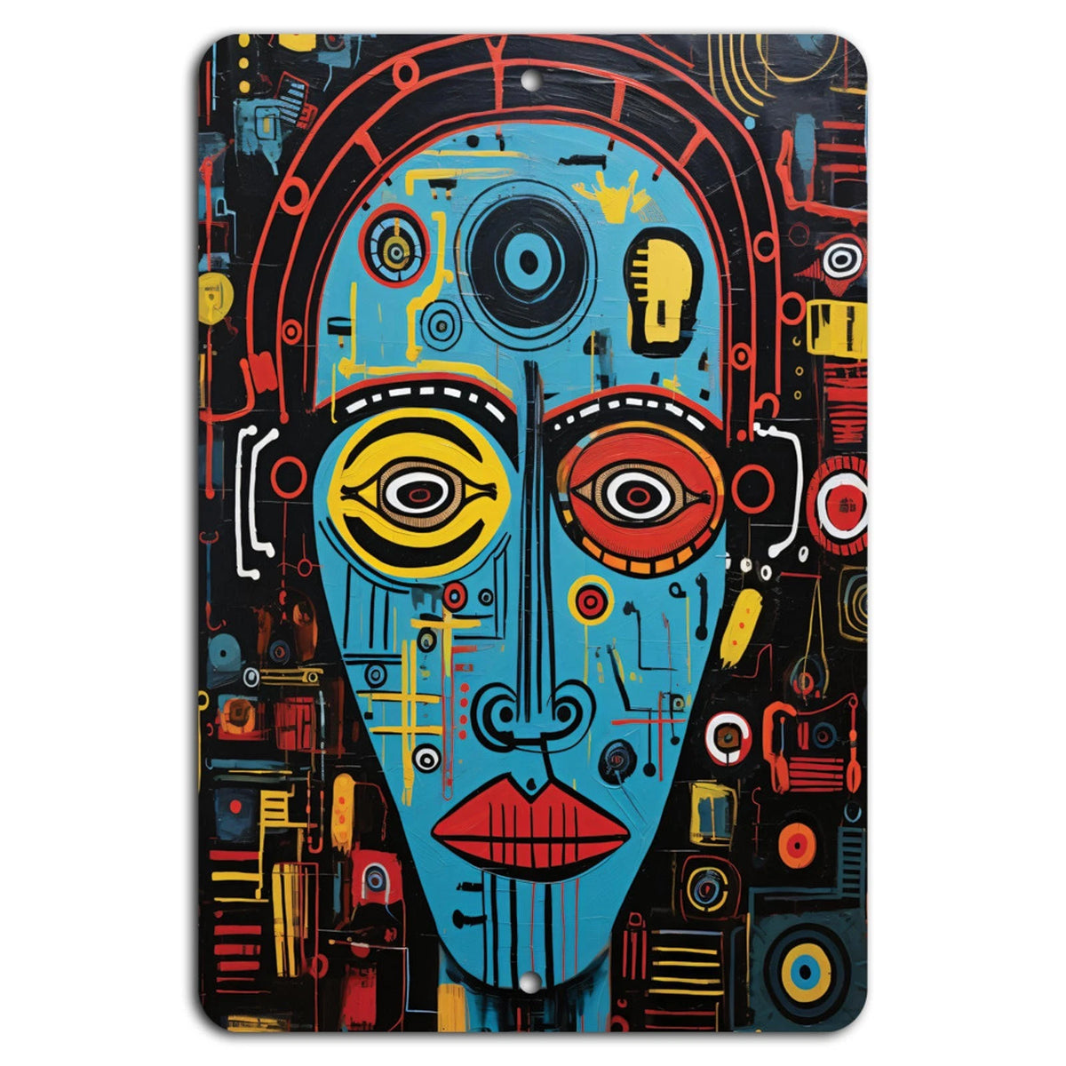 Abstract Pop Art Techno Fusion Aluminum Sign — product artwork