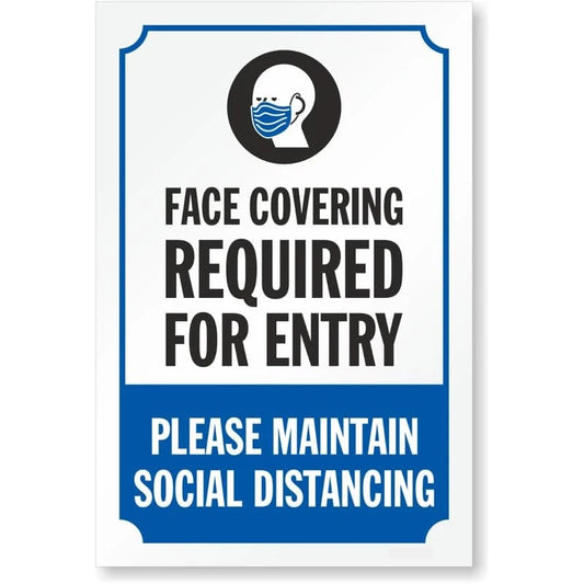 Social Distancing Signs Aluminum Sign — product artwork