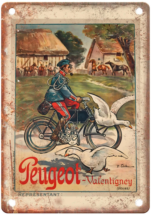 Vintage Motorcycle Retro 1912 Poster Reproduction Aluminum Sign — product artwork