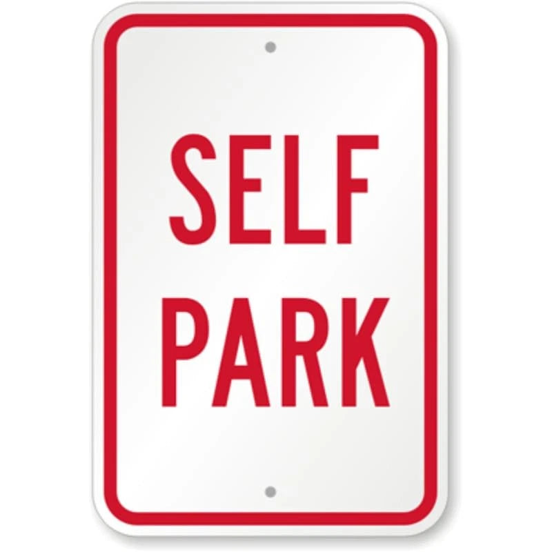 Self Park Aluminum Sign — product artwork