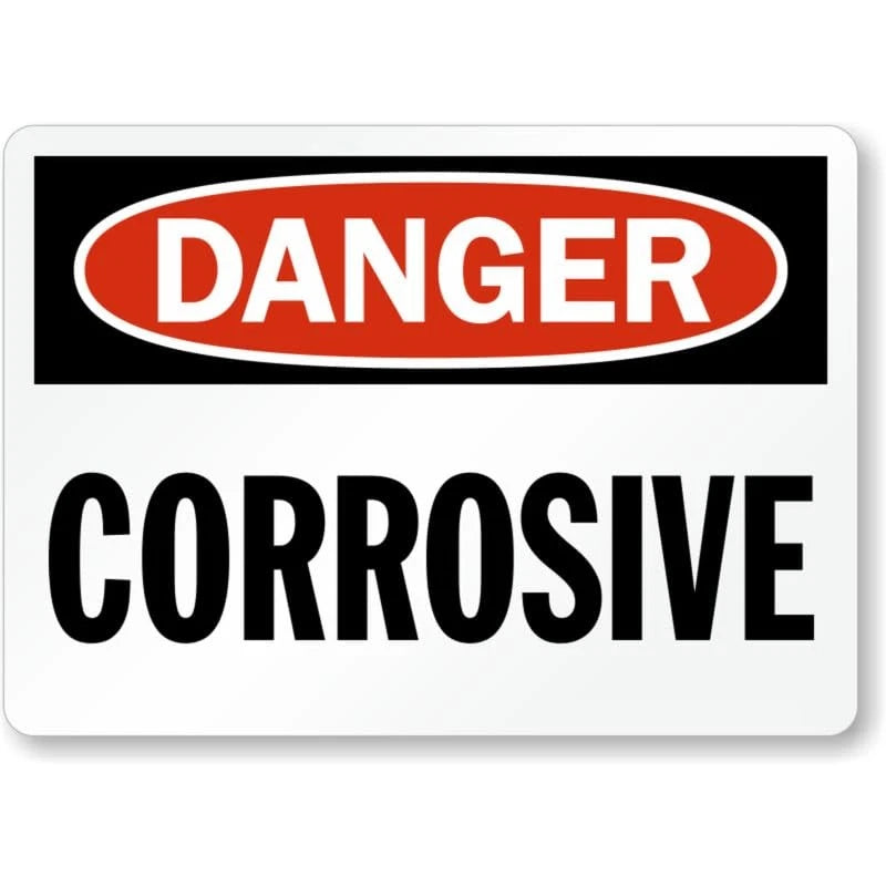 Danger Corrosive Safety Aluminum Sign — product artwork