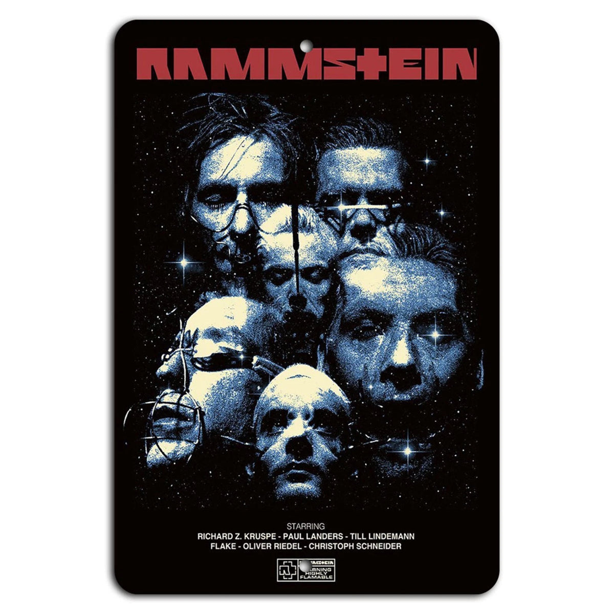 Rammstein Band Members Gothic Aluminum Sign — product artwork