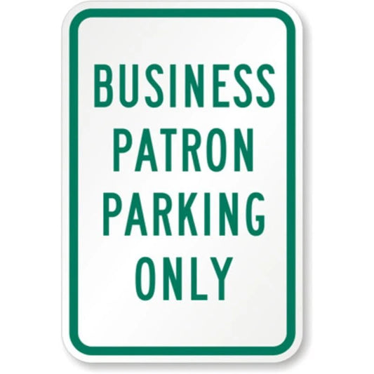 Business Reserved Parking Aluminum Sign — product artwork