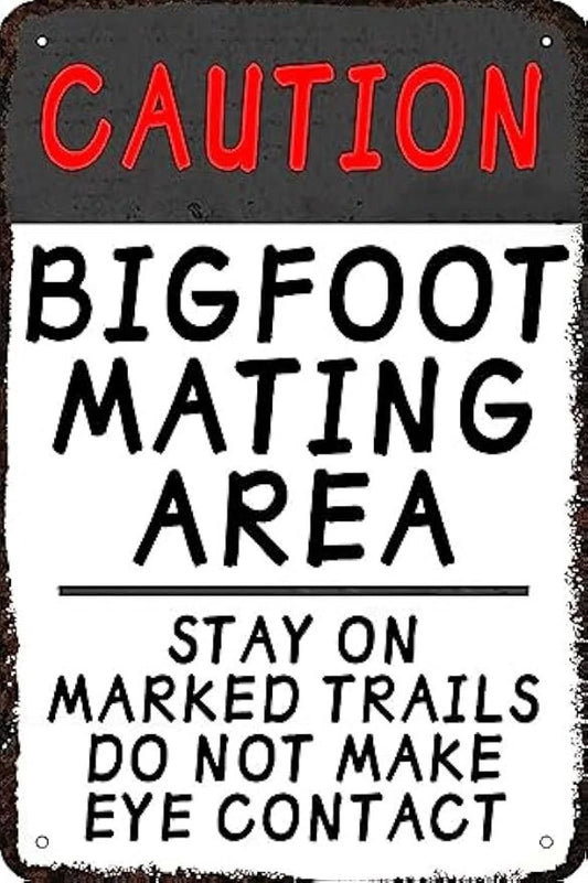 Bigfoot Funny Vintage Humor Aluminum Sign — product artwork