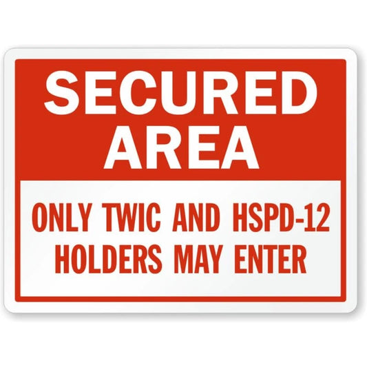 Secured Area Marsec Maritime Aluminum Sign — product artwork