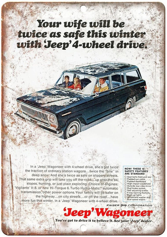 Jeep Wagoneer Reproduction Aluminum Sign — product artwork