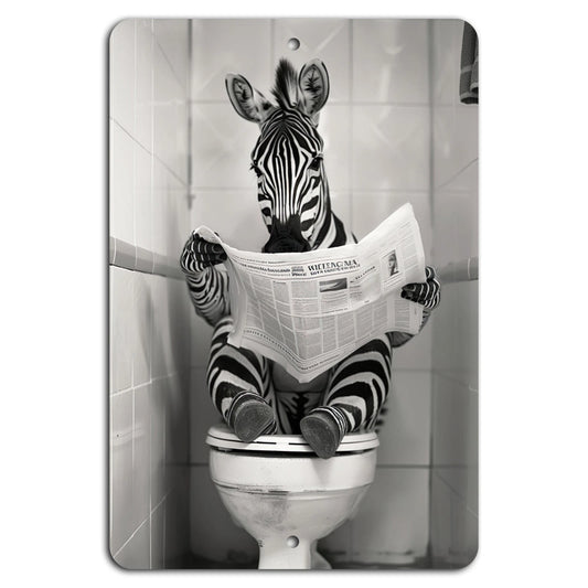 Decorative Zebra Chronicles Rustic Wildlife Aluminum Sign — product artwork