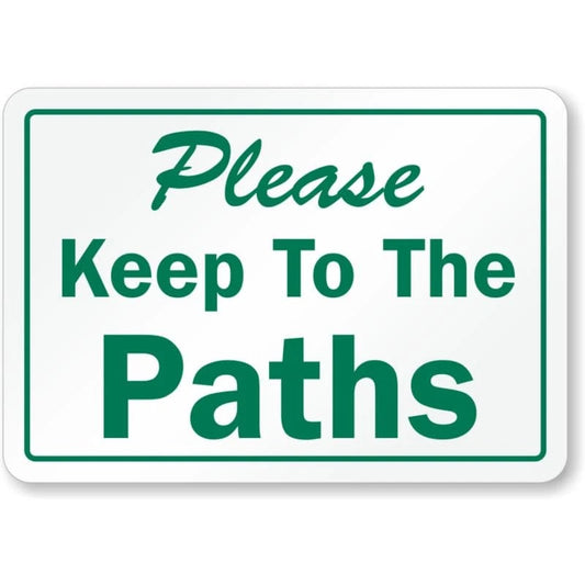 Keep to Paths Aluminum Sign — product artwork