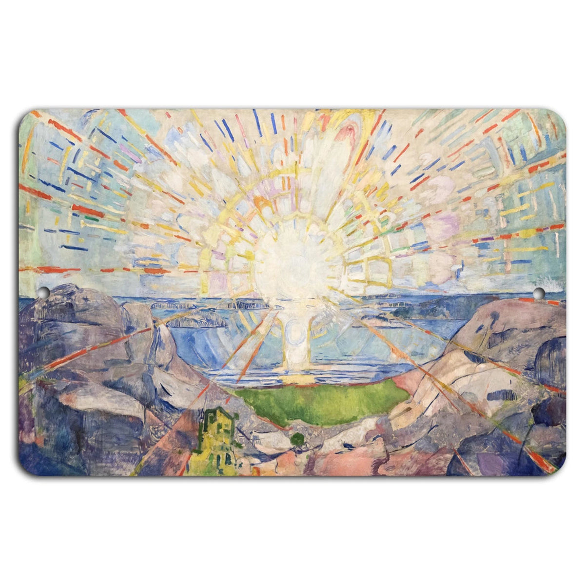 Radiant Dawn Sunrise Inspirational Aluminum Sign — product artwork