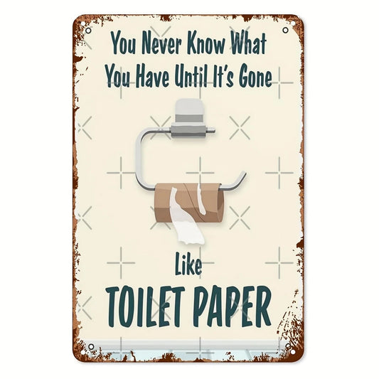 Toilet Funny Bathroom Aluminum Sign — product artwork