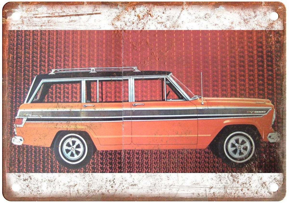 Jeep Wagoneer Vintage 1966 Super Reproduction Aluminum Sign — product artwork