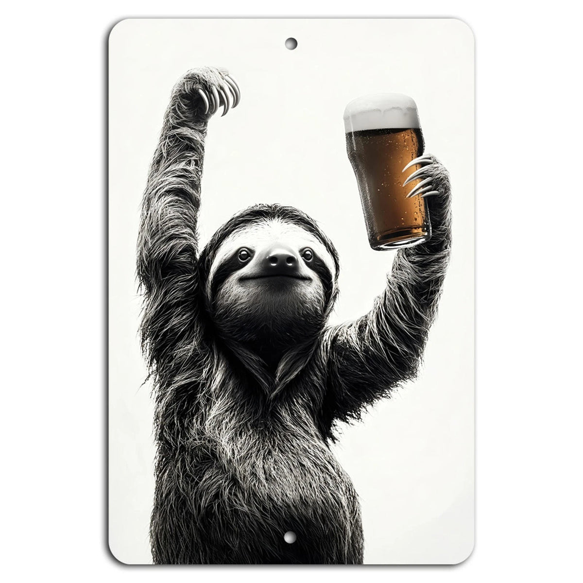 Sloth Relaxation Decorative Aluminum Sign — product artwork