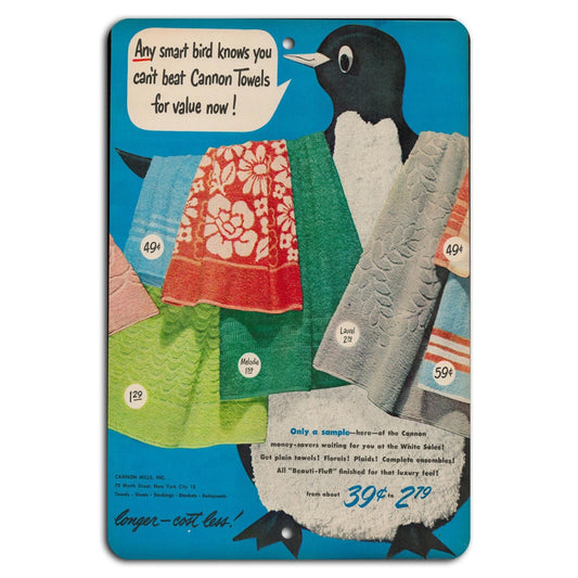 Vintage Penguin Retro Aluminum Sign — product artwork