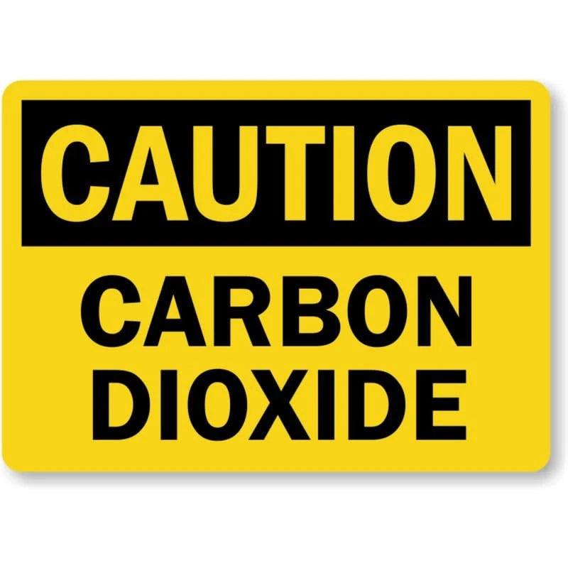 Carbon Dioxide Safety Warning Aluminum Sign — product artwork