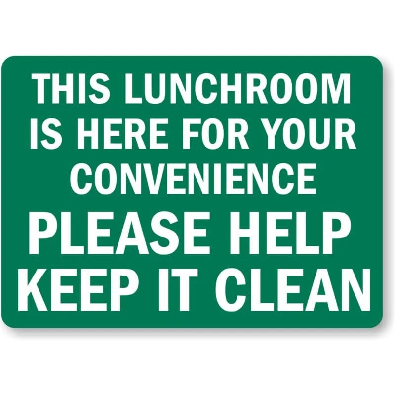 Cafeteria Rustproof Aluminum Sign — product artwork
