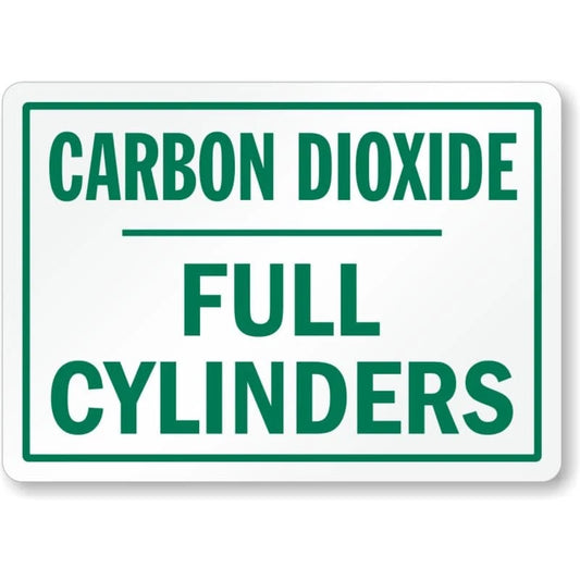 Carbon Dioxide Full Cylinders Aluminum Sign — product artwork