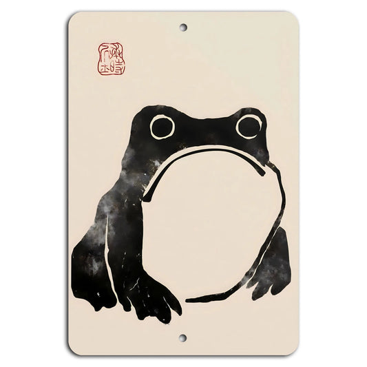 Frog Handmade Minimalist Zen Aluminum Sign — product artwork