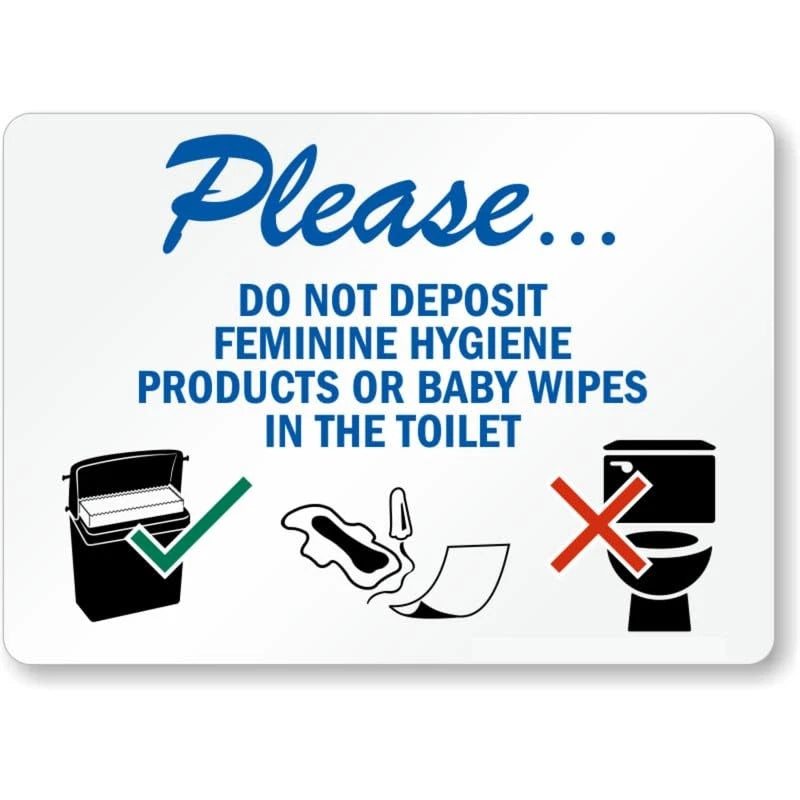 Dont Deposit Products Toilet Aluminum Sign — product artwork