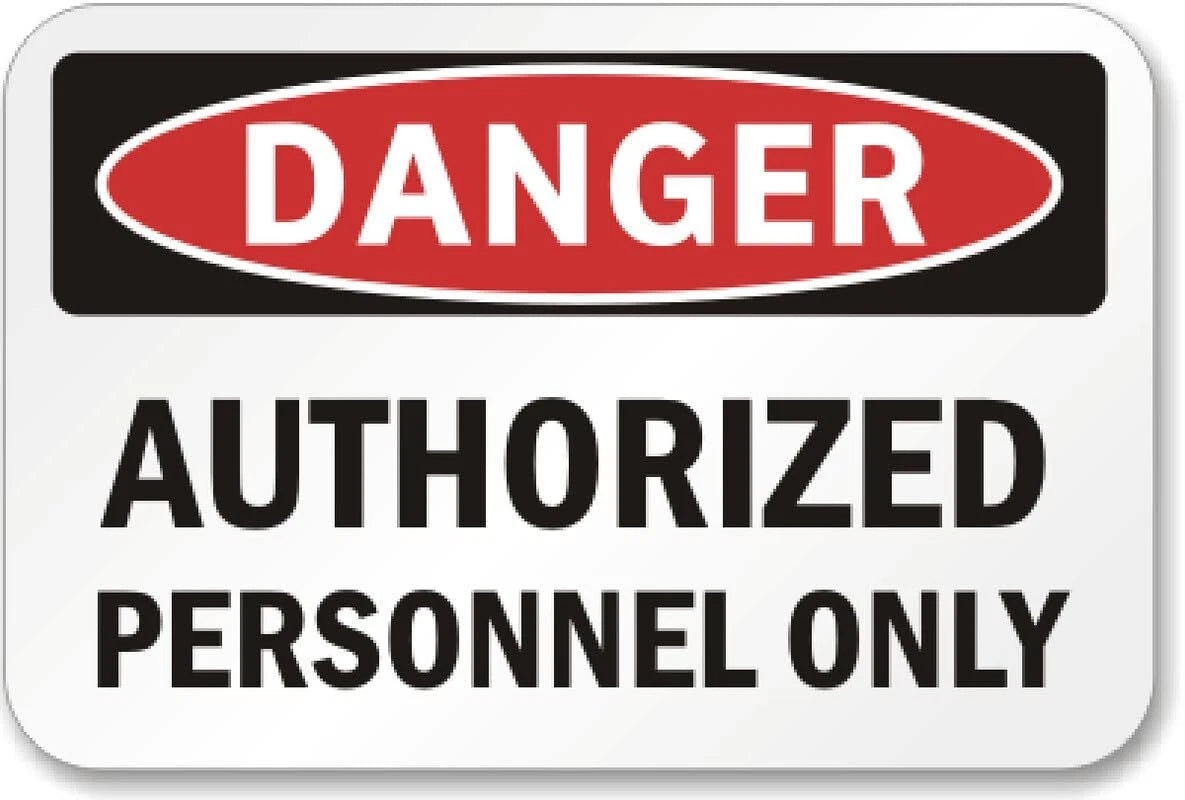 Danger Authorized Personnel Only Aluminum Sign — product artwork